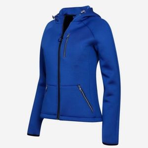 Body Glove neoprene hooded weatherproof jacket in surf blue